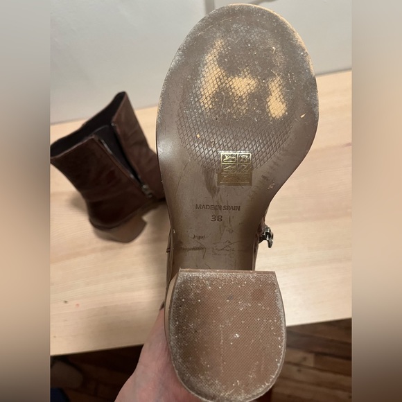 L’intervalle chestnut brown leather boots - Picture 3 of 5